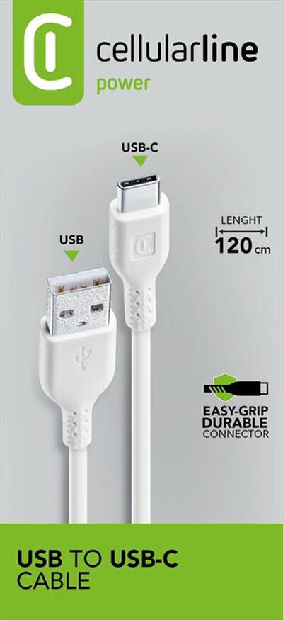 CELLULARLINE - USBDATACUSBA-CW Cavo USB-Bianco