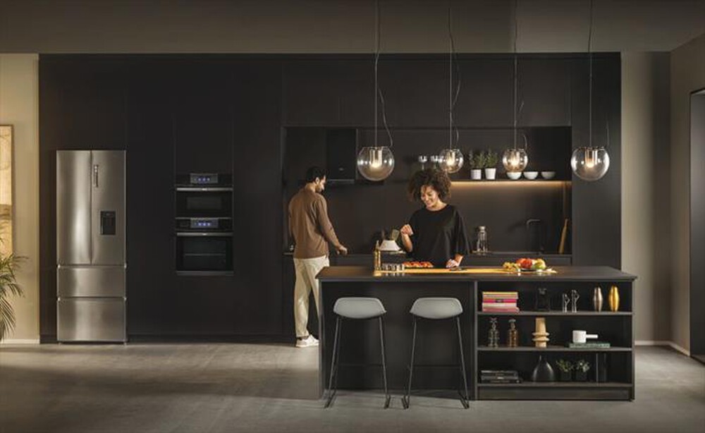 Immagine del prodotto HAIER - Frigorifero 4 porte HFR7720DWMP Classe D 477 lt-Platino, Stainless steel