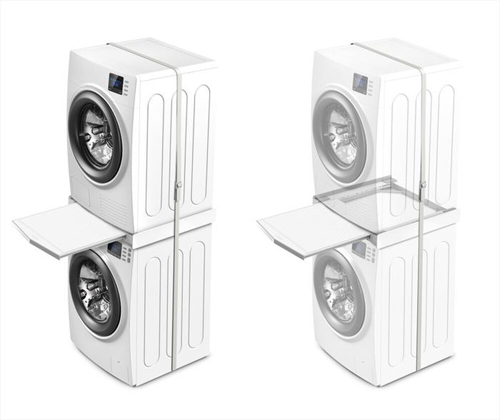 "MELICONI - Kit di sovrapposizione lavatrice TORRE QUICK-Tecnopolimero bianco"