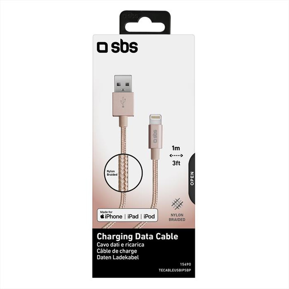 "SBS - TECABLEUSBIP5BP-ROSA"