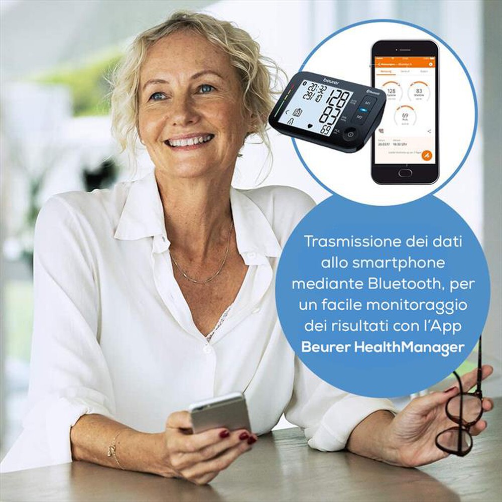 "BEURER - BM 54 Misuratore di Pressione da braccio Bluetooth-Nero"