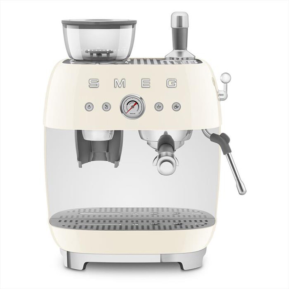 "SMEG - Macchina da Caffè+macinacaffè 50's Style EGF03CREU-Panna LUCIDO"