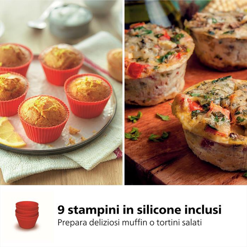 "PHILIPS - KIT TEGLIA E MUFFIN PER AIRFRYER DA 6.2L HD9945/01-Nero"