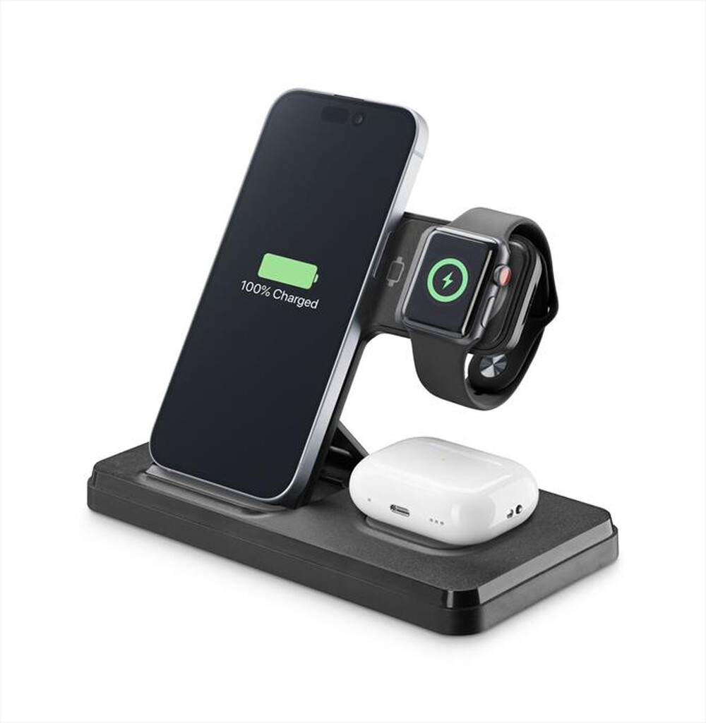 Immagine del prodotto CELLULARLINE - Triple Station 3 in 1 WIRESTAND3IN1FBK-Nero