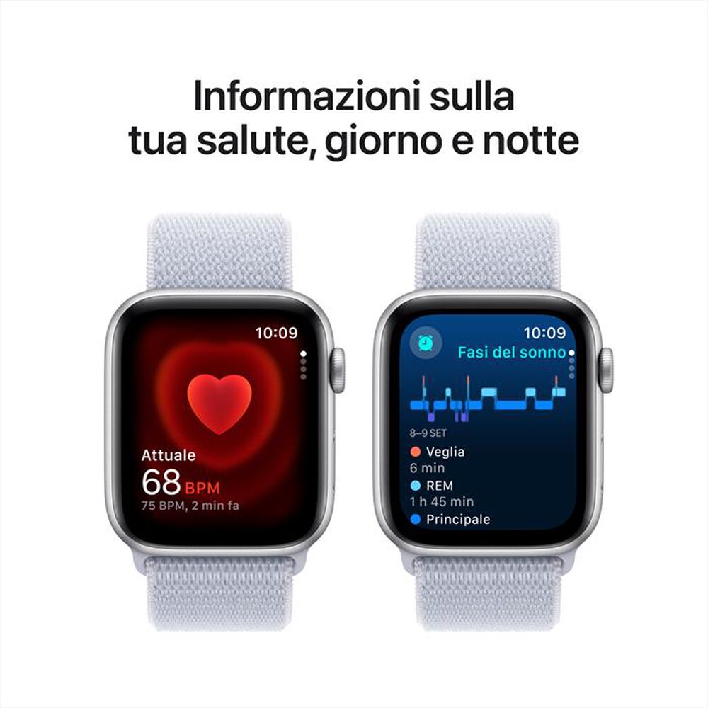"APPLE - Watch SE GPS 44mm Cassa Alluminio-Argento - Sport Loop Azzurro"