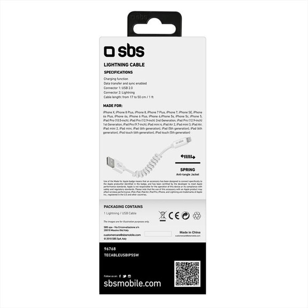 Immagine del prodotto SBS - TECABLEUSBIP5SW-BIANCO