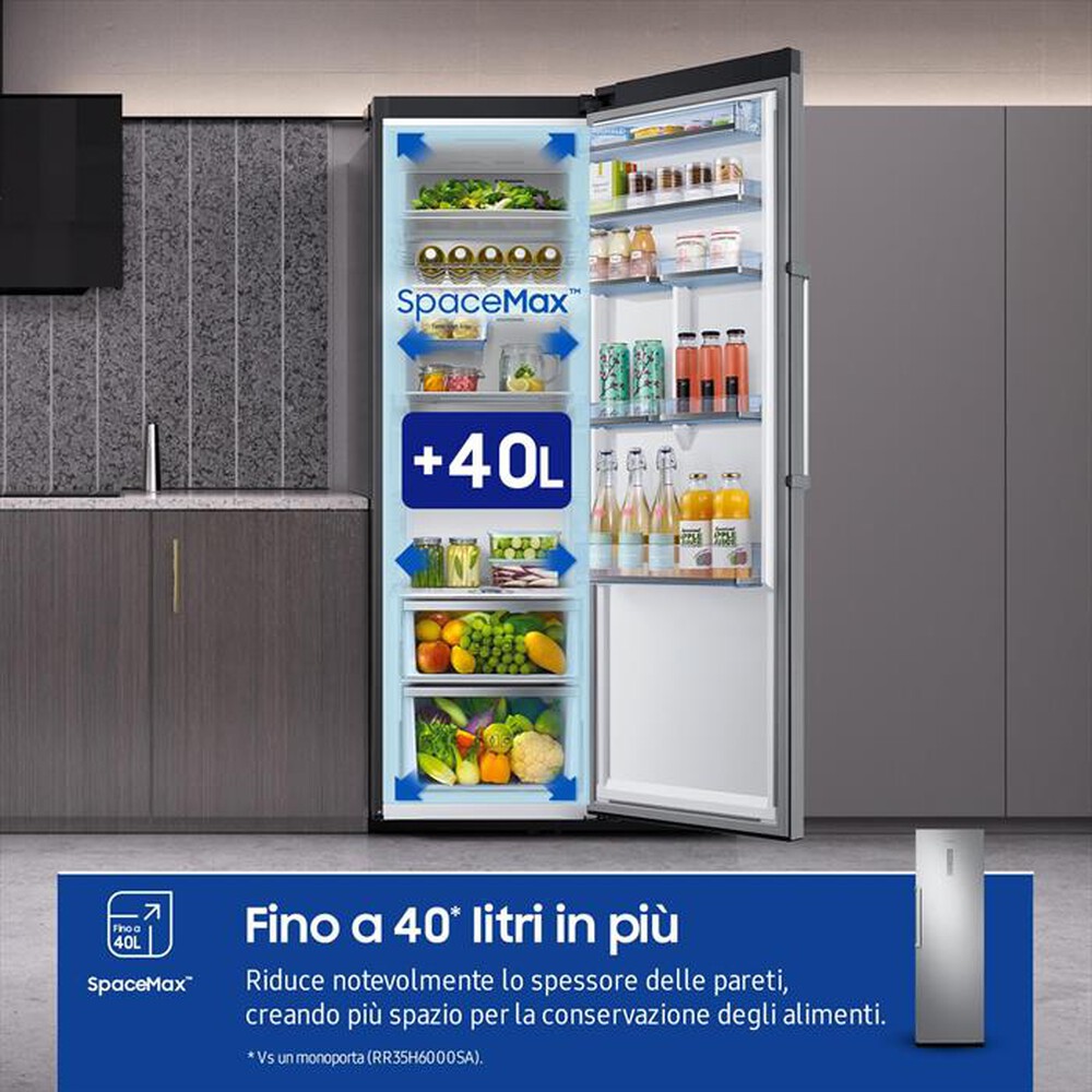 "SAMSUNG - Frigorifero 1 porta RR39C7BC5S9/EF Classe E 387 lt-METAL INOX"