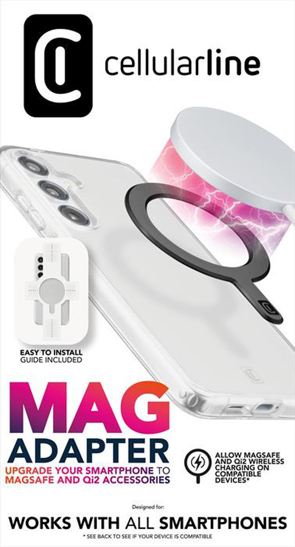 Immagine del prodotto CELLULARLINE - Anello magnetico adesivo MAGADAPTERK-Nero