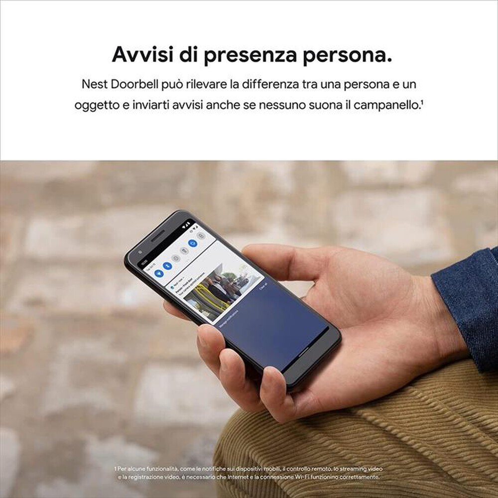 "GOOGLE - NEST DOORBELL (CON CAVO)-Nero"