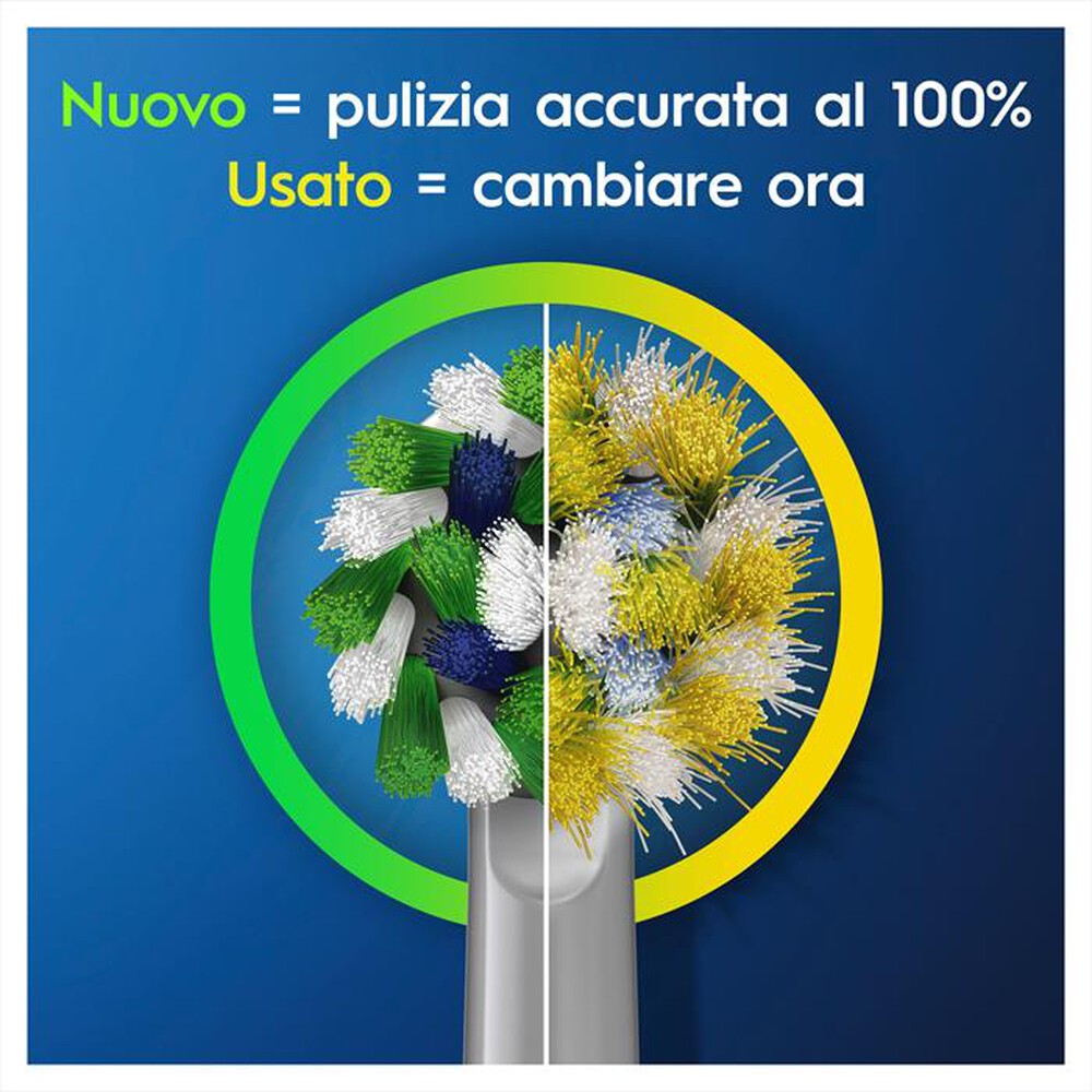 "ORAL-B - Testine Crossaction Con CleanMaximiser, 5 Pezzi-Bianco"