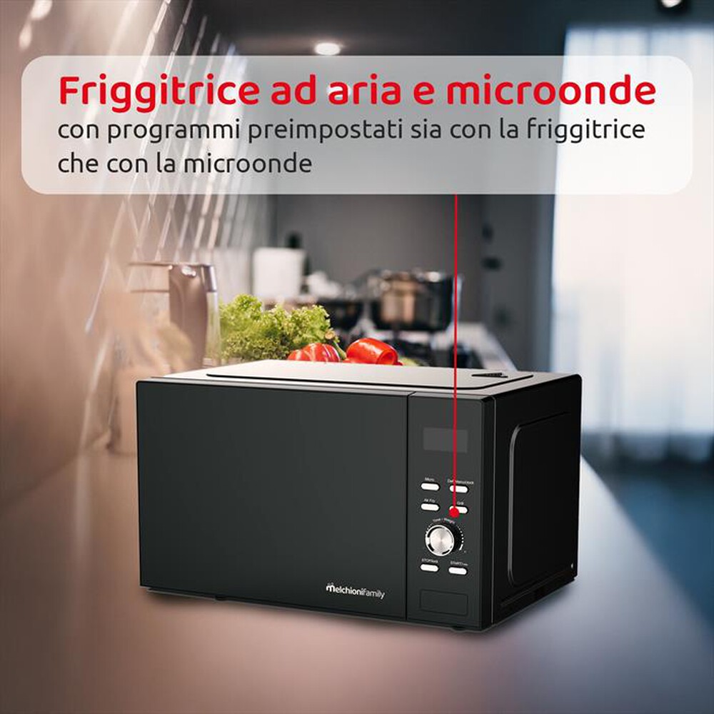 Immagine del prodotto MELCHIONI FAMILY - Friggitrice ad aria e microonde GOLIA-Nero / Metallo