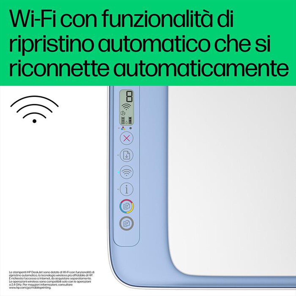"HP - Stampante DESKJET 2822E 3 MESI DI INCHIOSTRO HP+-Blue Breeze"