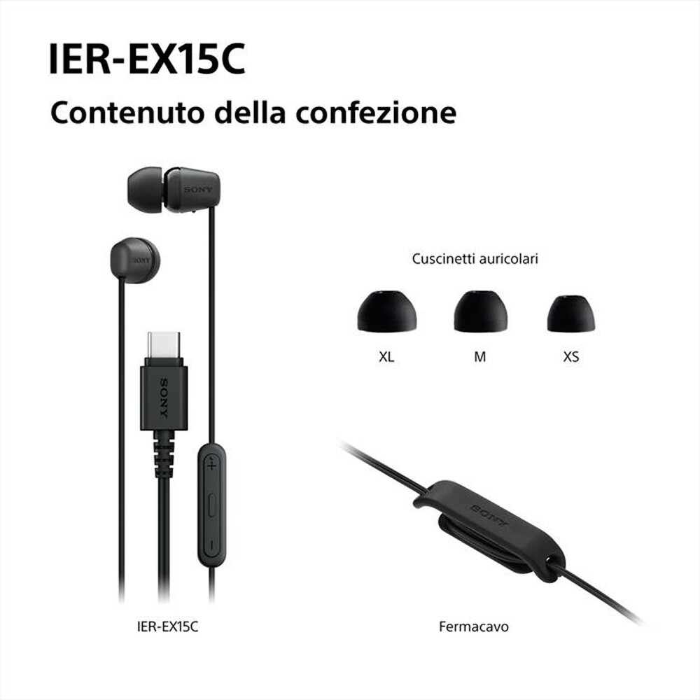 Immagine del prodotto SONY - Auricolari a cavo IEREX15CB.CE7-Nero