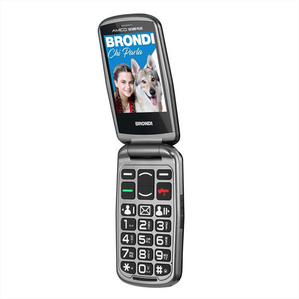 "BRONDI - Cellulare AMICO SICURO PLUS-BLACK METAL"
