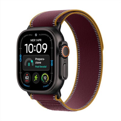 APPLE - Watch Ultra 4 GPS + Cellular 49mm Titanio-Trail Loop Borgogna - M/L
