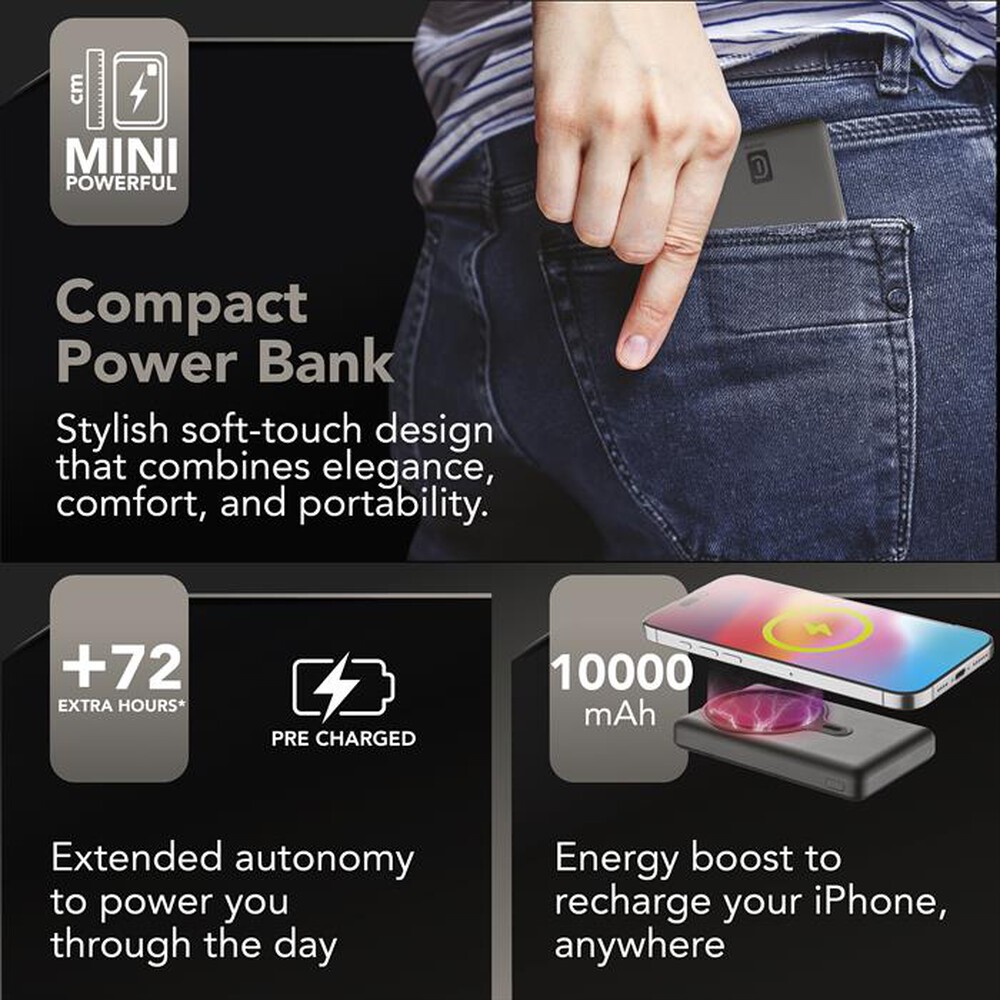 Immagine del prodotto CELLULARLINE - Power Bank MAG 10.000-Nero