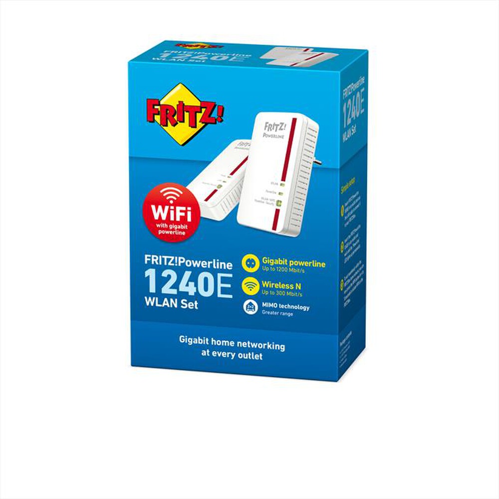 "FRITZ! - Powerline 1240E WLAN Set-Bianco"