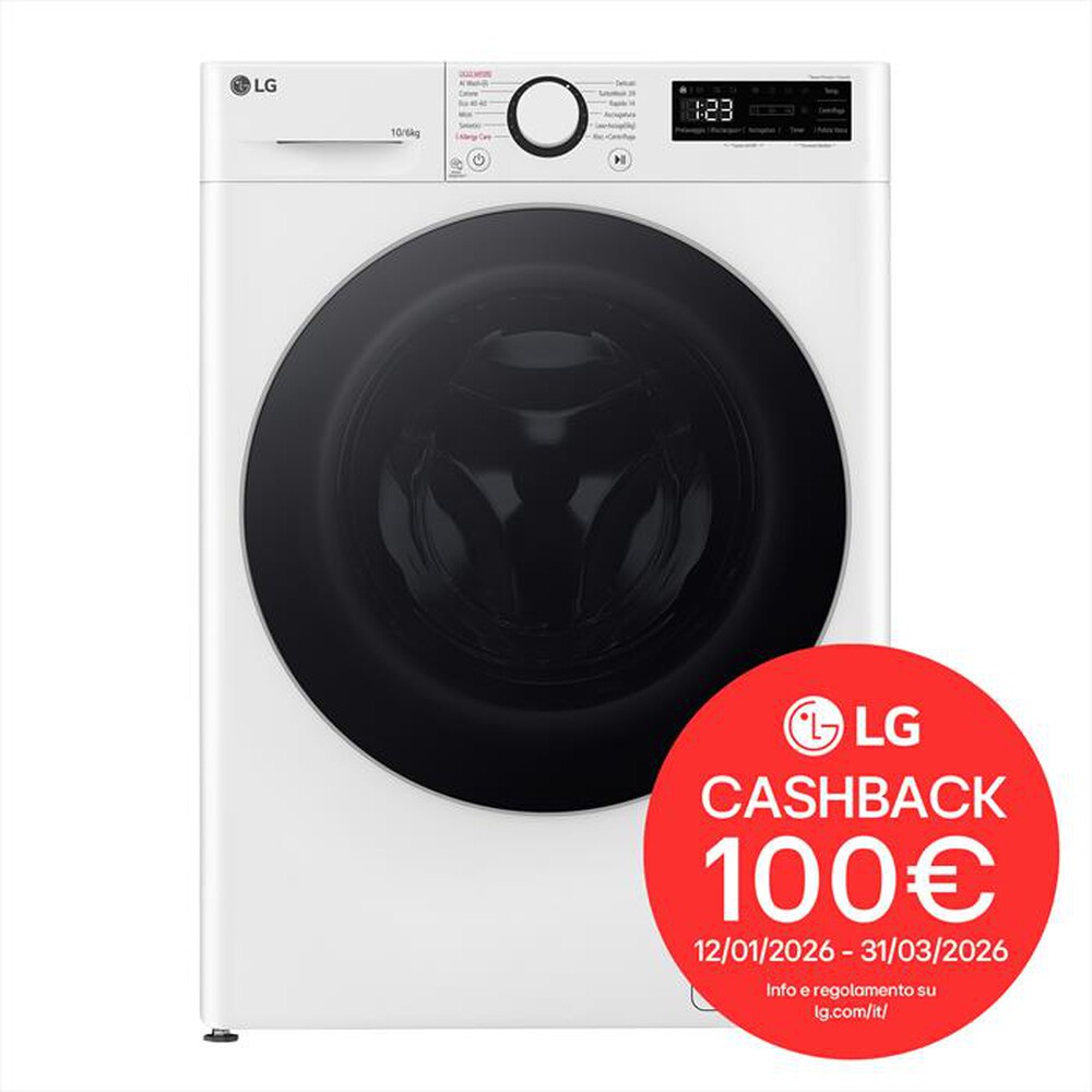 Immagine del prodotto LG - Lavasciuga D4R5010TSWS 10/6 Kg Classe A-Bianco