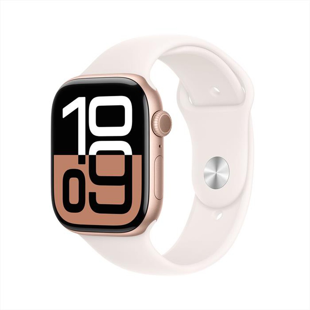 "APPLE - Watch Series 10 GPS 46mm Alluminio-Oro Rosa - Sport Band Rosa M/L"