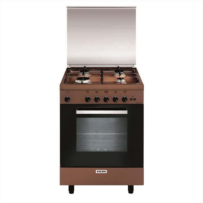 GLEM GAS - Cucina a gas A664GC Classe A-Marrone | Euronics