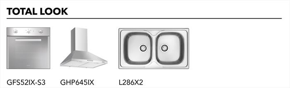 "GLEM GAS - Piano cottura a gas GT645IX 4 fuochi 58,5cm-Inox"