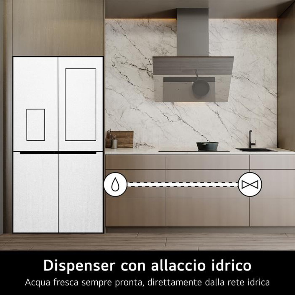 Immagine del prodotto LG - Frigorifero 4 porte GMG960EVJE Classe E 638L-Black