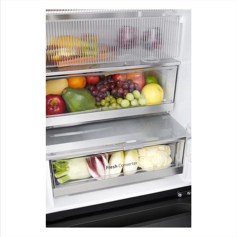 "LG - Frigorifero combinato GBG7190CEV Classe C 349L-Black"