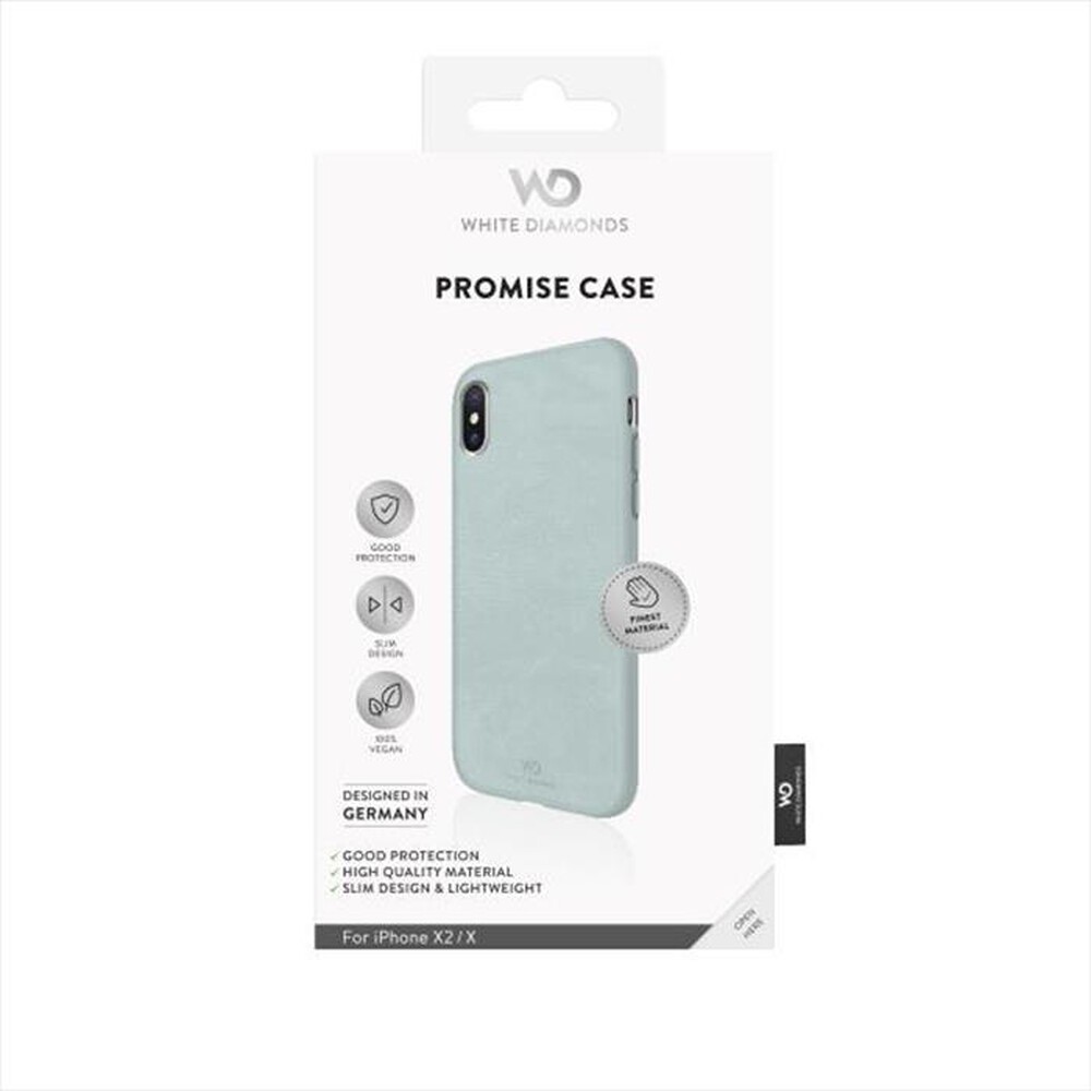 "WHITE DIAMOND - 1370PMS93 COVER IPHONE XS/IPHONE X-Azzurro"