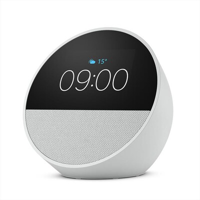 AMAZON - NUOVO AMAZON ECHO SPOT (MODELLO 2024)-Bianco,  AMAZON - NUOVO AMAZON ECHO SPOT (MODELLO 2024)-Bianco