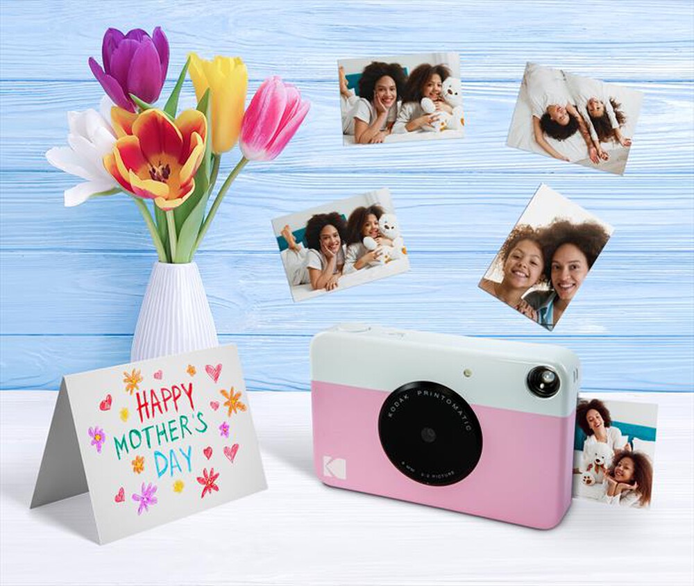 "KODAK - Fotocamera compatta PRINTOMATIC-Rosa"