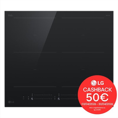 LG - Piano cottura induzione CBIZ2437B 59 cm-Nero Schott