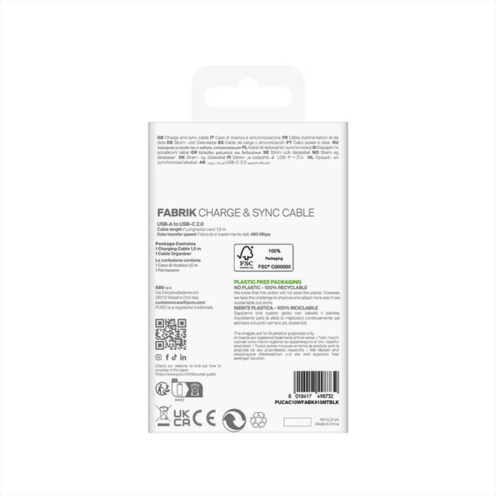 Immagine del prodotto PURO - PUCAC10WFABK415MTBLK-Nero