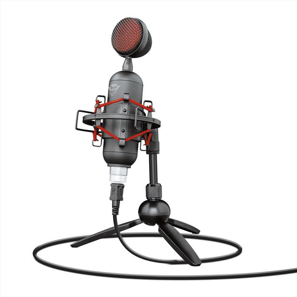 "TRUST - GXT244 BUZZ STREAMING MICROPHONE-Black/Red"