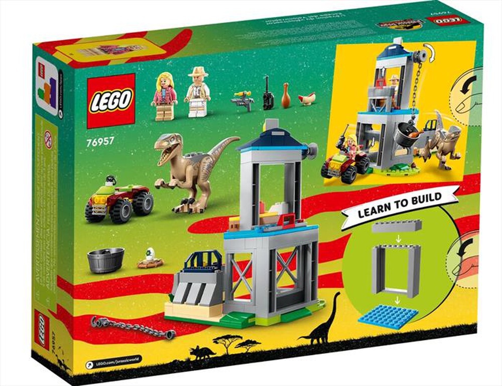 "LEGO - JURRASIC WORLD La fuga del Velociraptor - 76957-Multicolore"