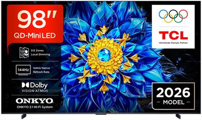 TCL - Smart TV QD-Mini LED 4K 98" 98P8L-Nero