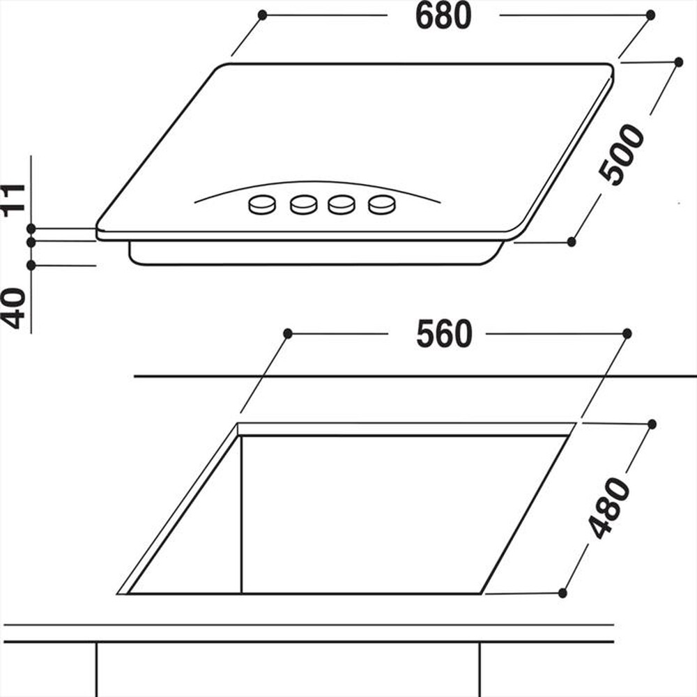 "INDESIT - Piano cottura a gas BB 752 /I (AN) 5 fuochi-Antracite"