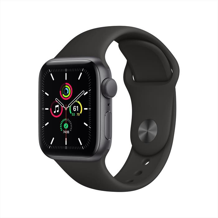 APPLE - Apple Watch SE GPS 40mm Alluminio Space Grey-Cinturino Sport Nero |  Euronics