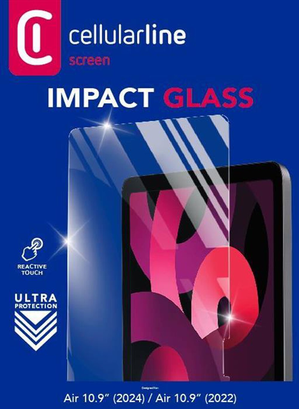 Immagine del prodotto CELLULARLINE - Tempered Glass TEMPGIPADAIR24109 iPad Air 10.9''-Trasparente