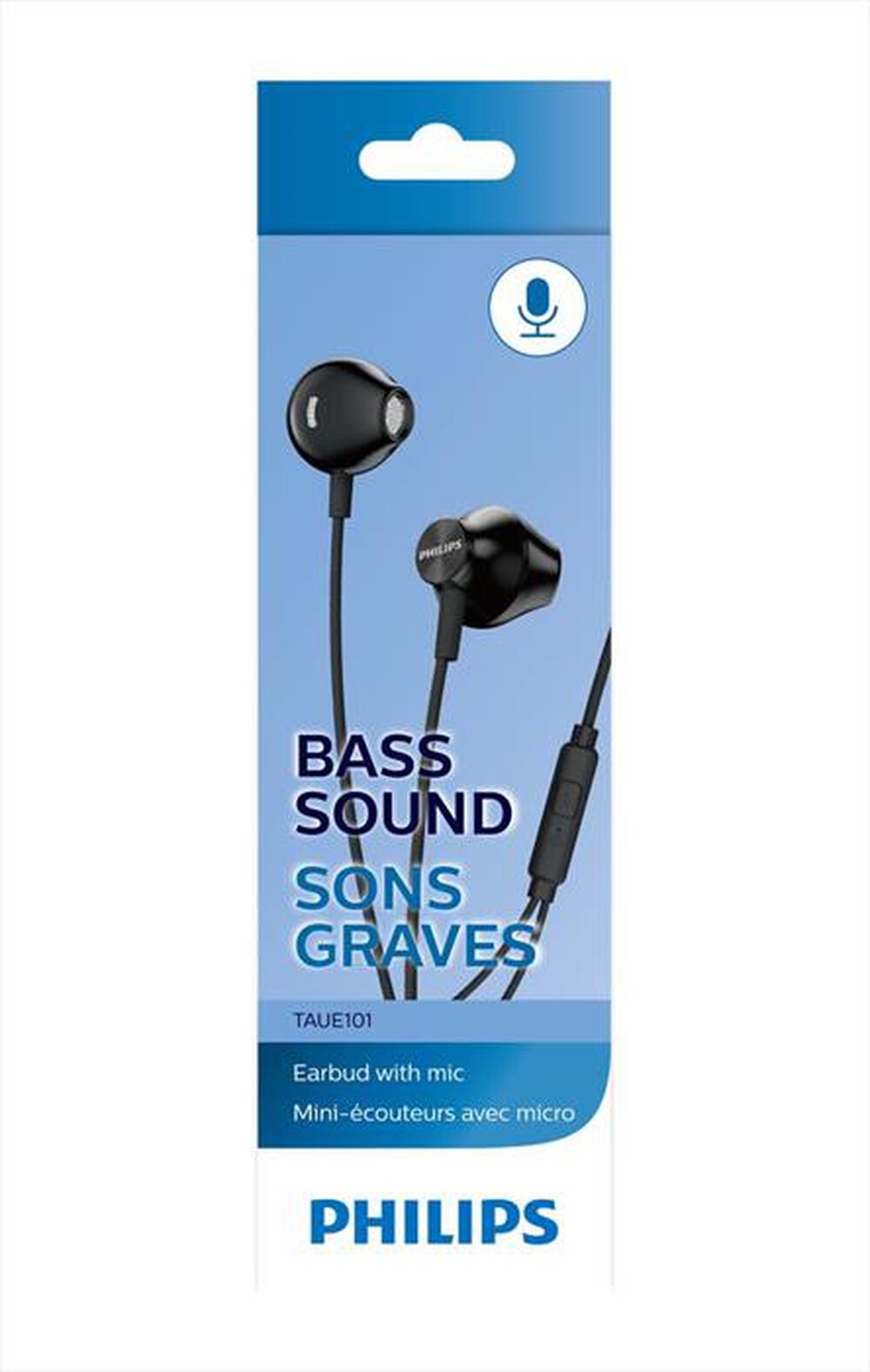 "PHILIPS - Auricolari con filo TAUE101BK/00-Black"