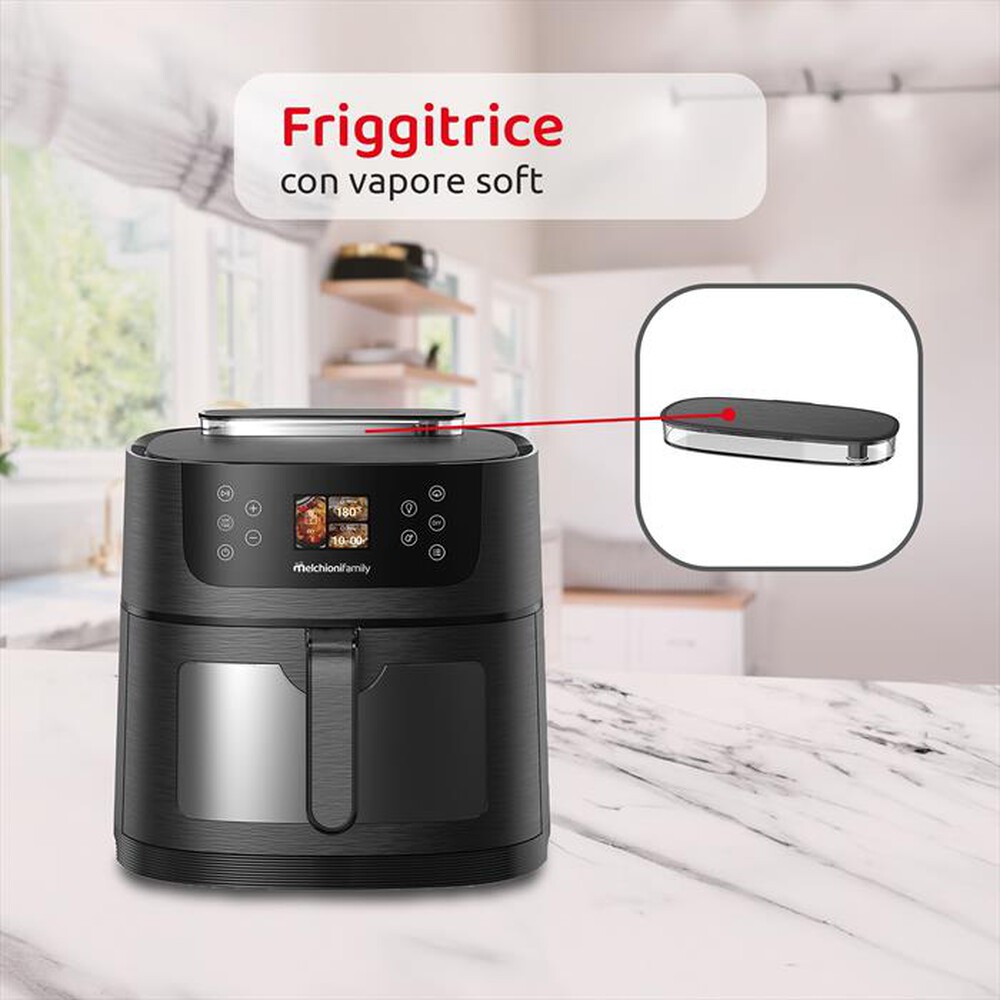 Immagine del prodotto MELCHIONI FAMILY - Friggitrice ad aria DORA AI 8L-Nero / Plastica