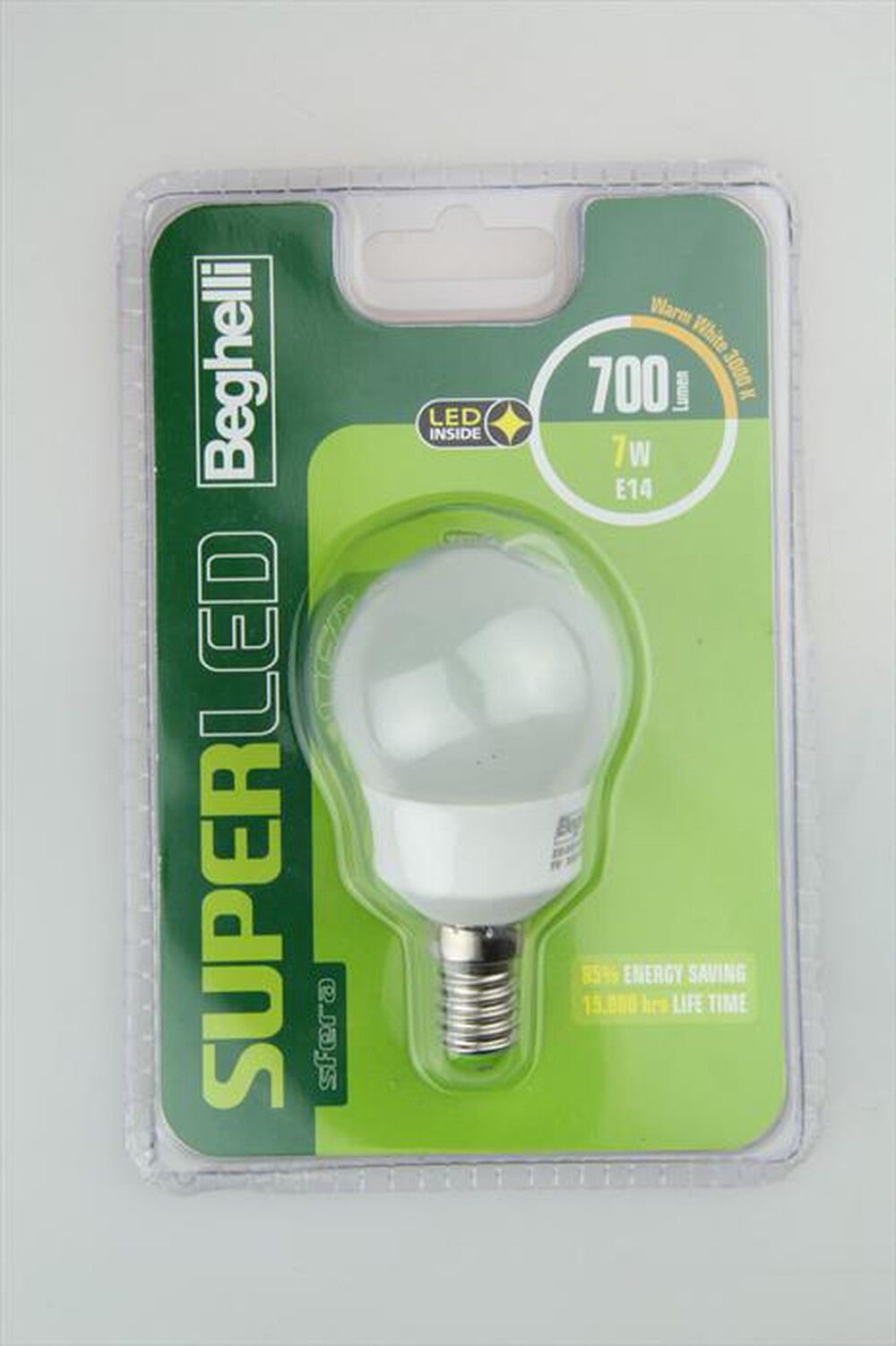 Ampoule Beghelli Flamme Torsadée Zafiro LED E14 4W 2700K Lumière Chaude