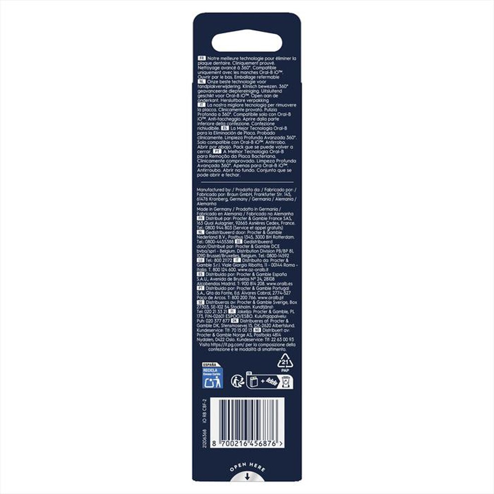 "ORAL-B - OB PW REFILL ULTIMATE CLEAN BLACK X2CT-NERO"