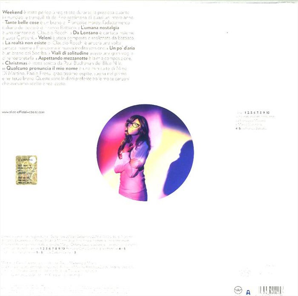 Immagine del prodotto A 1 ENTERTAINMENT - Alice - Weekend (Vinile)