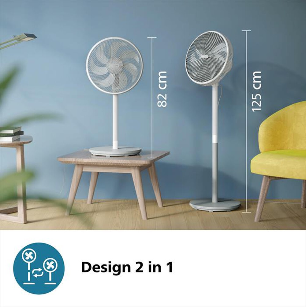 "PHILIPS - Ventilatore a piantana SERIES 2000 CX2550/00-Bianco"