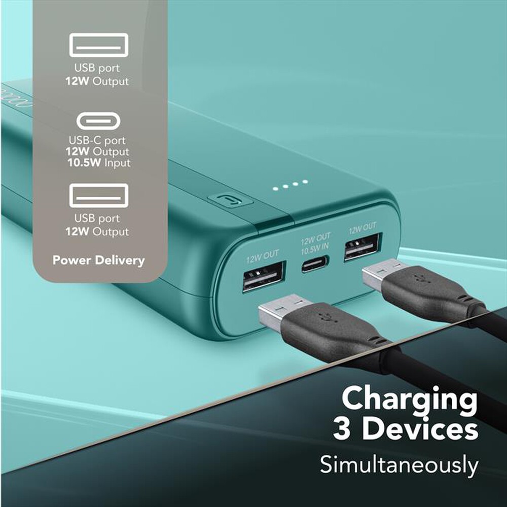 Immagine del prodotto CELLULARLINE - POWER BANK ESSENTIAL 20000-Blu