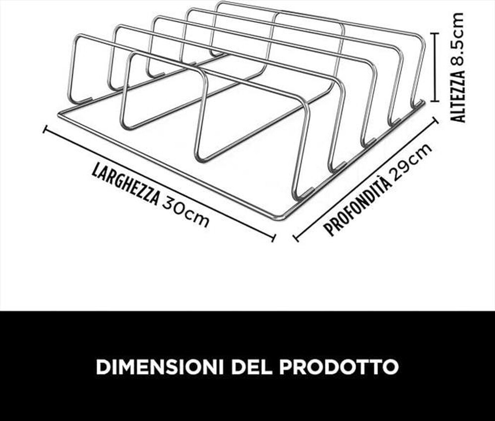 "NINJA - GRIGLIA PER COSTOLETTE PER NINJA WOODFIRE XL-Acciaio"