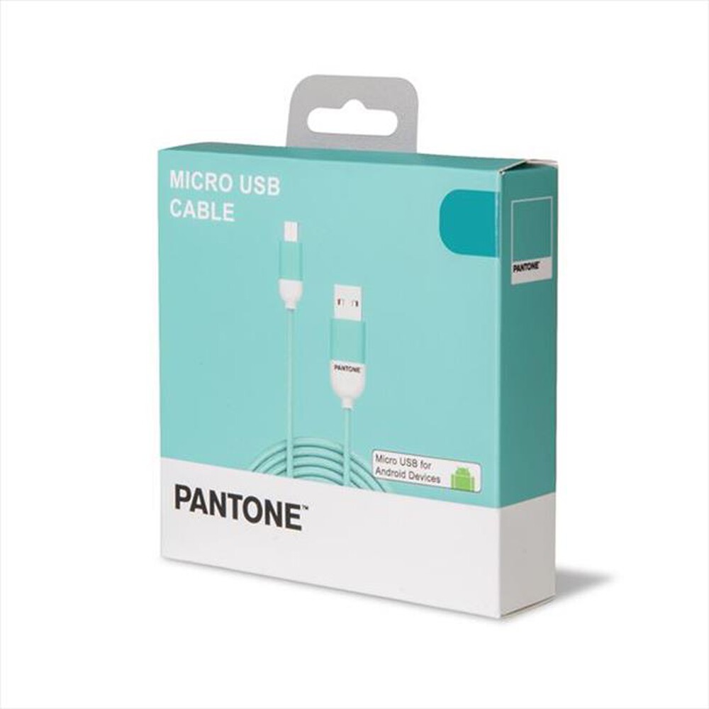 "PANTONE - PT-MC001-5L - MICROUSB CABLE 1 5 MT-AZZURRO/PLASTICA"