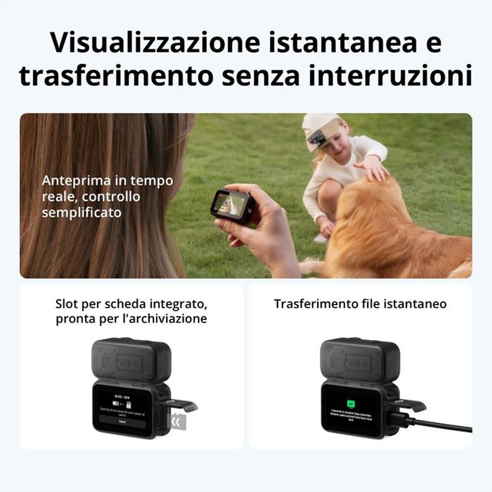 Immagine del prodotto DJI - Action cam OSMO NANO STANDARD COMBO (64GB)-Nero