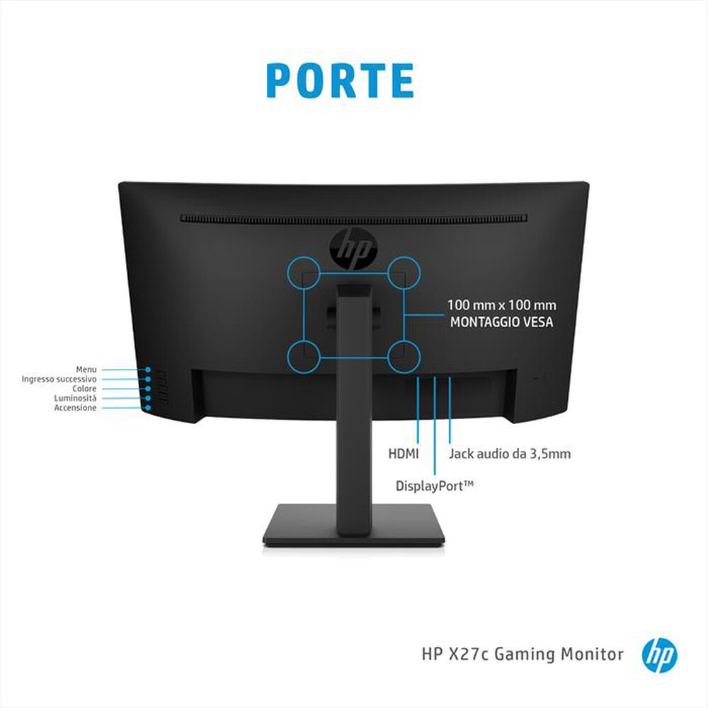 "HP - Monitor 27\" X27C FHD-Shadow Black"