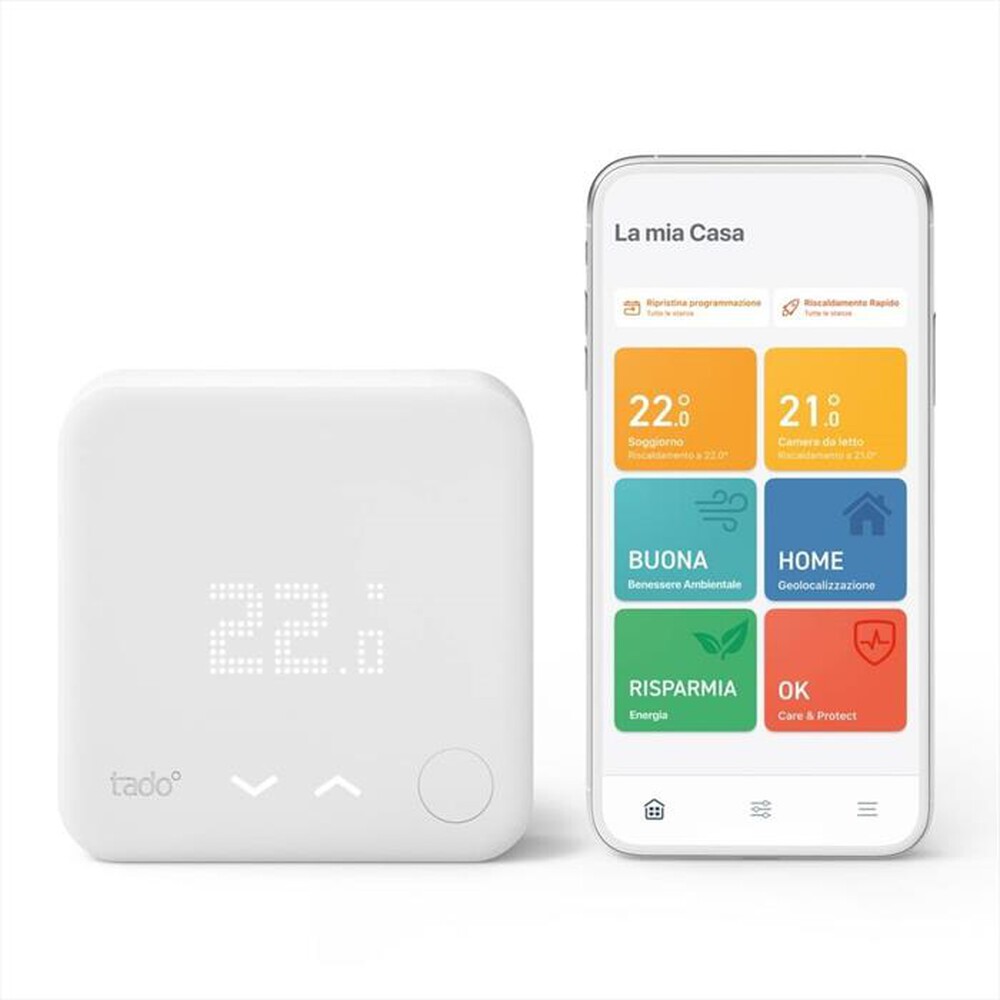 "TADO - TERMOSTATO SMART KIT V3+ E 1 VALVOLA BASIC-Bianco"